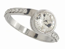 Anillo de acero quirurgico con stras cubic cristal